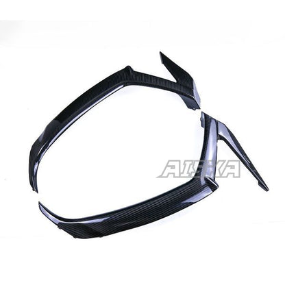 AISKA 3K Dry Carbon Fiber Motorcycle Accessories Front Lower Side Cover Plate Fairing for Kawasaki Ninja ZX10R ZX-10R 2016-2020