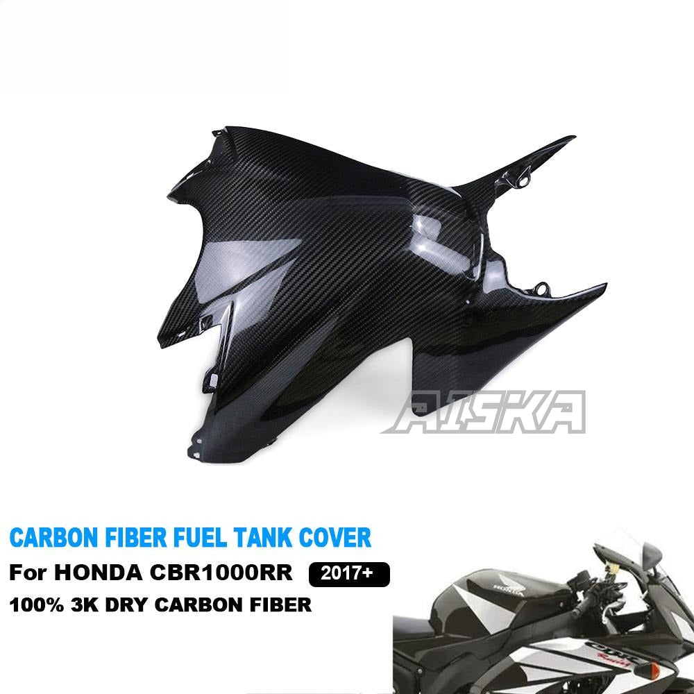 AISKA 100% 3K Full Dry Carbon Fiber Motorcycle Fuel Large Tank Cover for Honda CBR1000RR 2017-2024