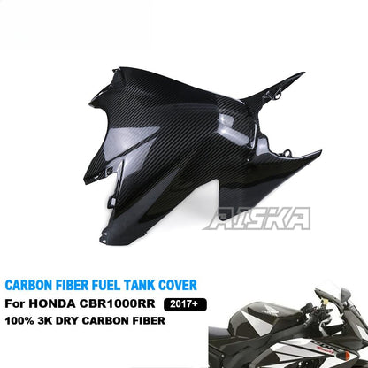 AISKA 100% 3K Full Dry Carbon Fiber Motorcycle Fuel Large Tank Cover for Honda CBR1000RR 2017-2024