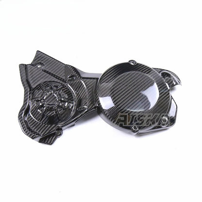 AISKA 100% 3K Pure All Dry Carbon Fiber Motorcycle Body Accessories Engine Hood Sprocket Cover Fairing for Aprilia RSV4 Tuono V4 2021-2024