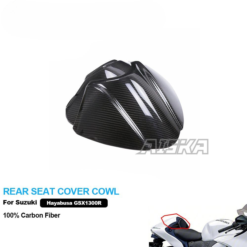 AISKA 3K Dry Carbon Fiber Motorcycle Accessories Rear Seat Cover Cowl for Suzuki GSX1300 R Hayabusa 2021-2025