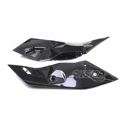 AISKA 100% 3K Full Dry Carbon Fiber R3 Motorcycle Handlebar Side Cover Panel Fairing for Yamaha R3 2022 2023 2024