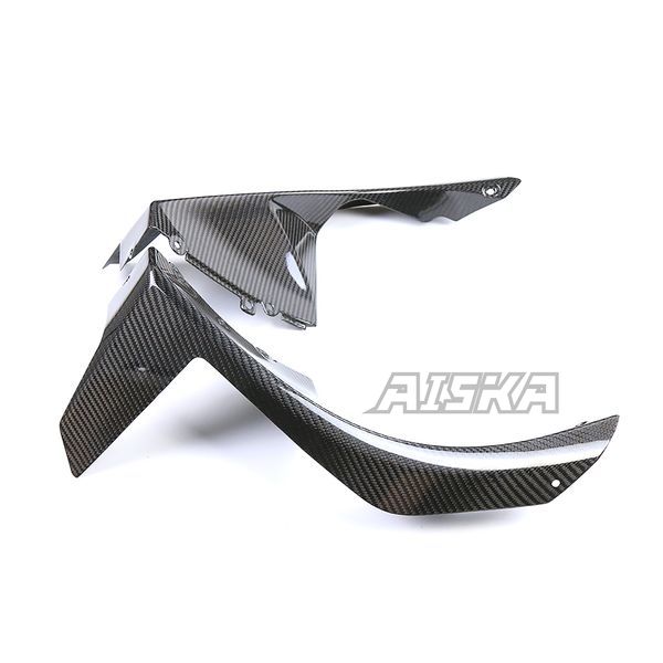 AISKA 3K Dry Carbon Fiber Motorcycle Front Trim Side Panels Radiator Cover Cowl for Kawasaki ZX10R ZX-10R 2021 2022 2023 2024