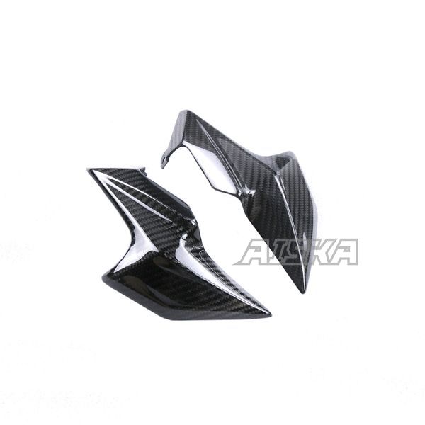 AISKA 3K Dry Carbon Fiber Motorcycle Accessories Front Side Nose Headlight Fairing Panel for Kawasaki Z900 2020-2024