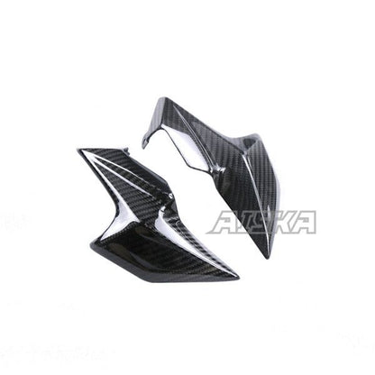 AISKA 3K Dry Carbon Fiber Motorcycle Accessories Front Side Nose Headlight Fairing Panel for Kawasaki Z900 2020-2024