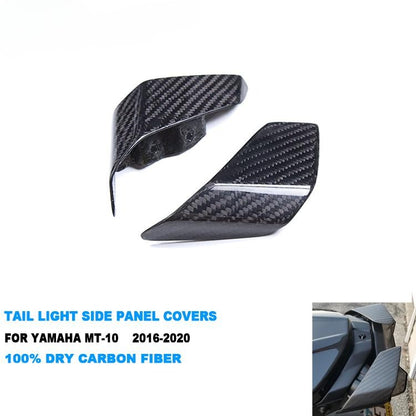 AISKA 100% 3K Pure Carbon Fiber Motorcycle Rear Side Panels Small Tail Light Covers for Yamaha FZ-10 MT-10 MT10 2017-2021