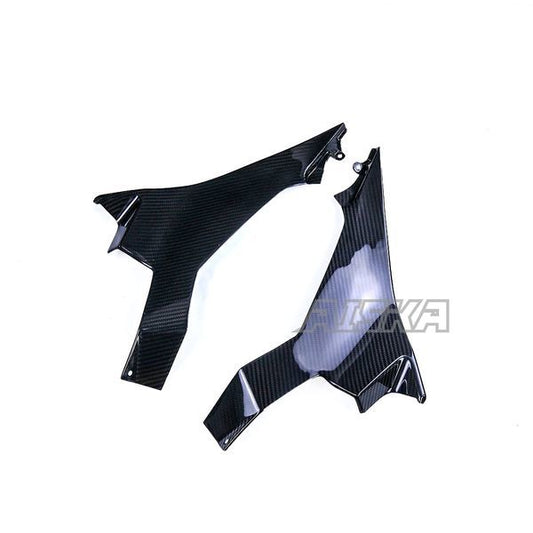 AISKA 100% 3K Dry Carbon Fiber Motorcycle Accessories Driver Seat Side Panel Fairing Cover for Kawasaki Ninja 400 2018-2024