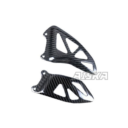 AISKA 100% Dry Carbon Fiber Motorcycle Rearset Plate Foot Peg Protector Heel Plates Guard for Suzuki GSX-R1000 2017-2024