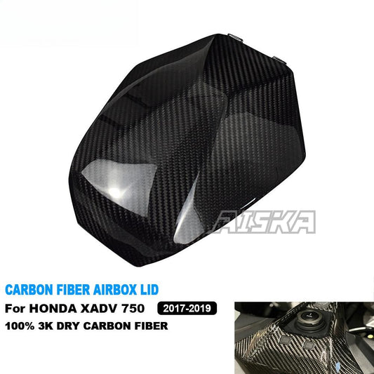 AISKA 3K Full Dry Carbon Fiber Motorcycle Accessories Fuel Tank Lid Cover for Honda XADV 750 2017 2018 2019