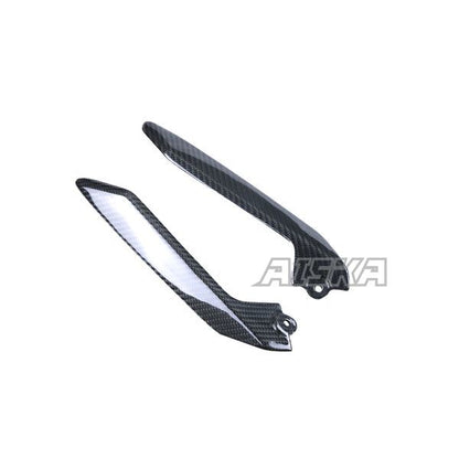 AISKA 100% 3K Dry Carbon Fiber Motorcycle Accessories Lower Guide Triangle Fairing Plate for Kawasaki Ninja 650 2014-2024