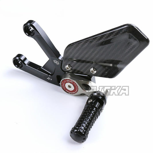 AISKA Dry Carbon Fiber Footrest Kits Racing Products Motorcycle Adjustable Rearset for Honda CBR 1000RR-R 2021 2022 2023 2024