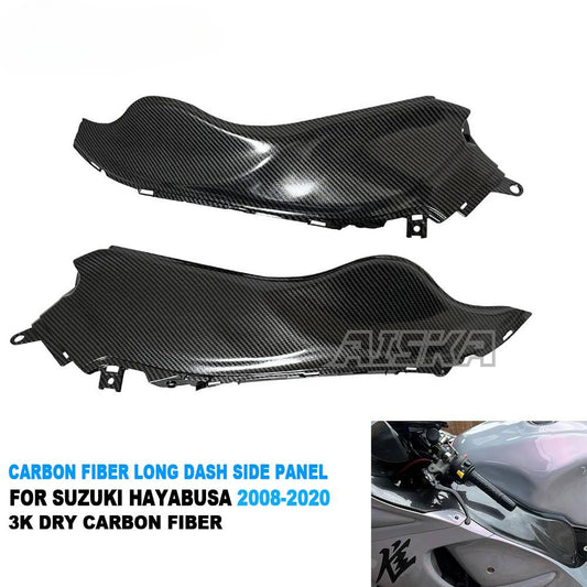 AISKA 100% 3K Carbon Fiber Motorcycle Front Long Dash Side Panel Set for Suzuki GSX1300 R Hayabusa Gen2 2008-2020