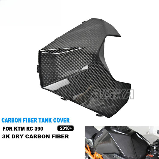 AISKA RC390 3K Dry Carbon Fiber Motorcycle Front Fuel Tank Cover Fairing for KTM RC 390 2018 2019 20220 2021 2022 2023 2024