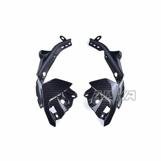 AISKA R6 Carbon Fiber Front Headlight Cockpit Side Plate Motorcycle Front Side Fairings Panels for Yamaha R6 2017-2024 2022 2023