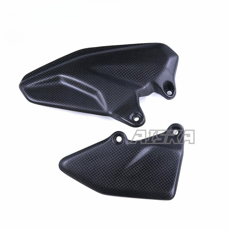 AISKA 100% Dry Carbon Fiber Parts Motorcycle Accessories Heel Plates for Ducati Multistrada V4 1100 2021-2023