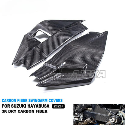 AISKA New Dry Carbon Fiber Motorcycle Swing Arm Protectors Fairings Swingarm Covers for Suzuki Hayabusa GSX1300R Gen2 Gen3 2008-2025
