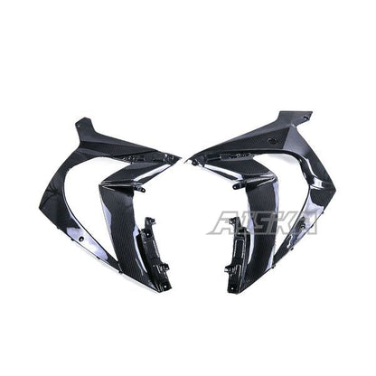 AISKA 3K Dry Carbon Fiber Motorcycle Front Upper Side Panels Fairing for Kawasaki Ninja ZX10R ZX-10R 2011-2015