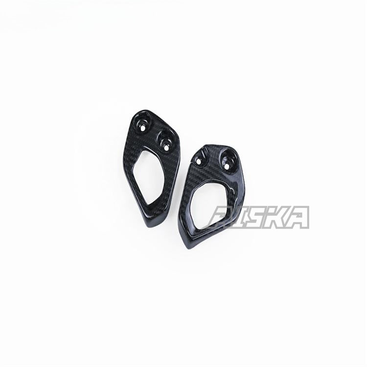 AISKA 100% 3K Motorcycle Accessories Heel Plate Cover Guard Protector Carbon Fiber Heel Guards for BMW R1200GS 2013-2018