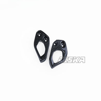 AISKA 100% 3K Motorcycle Accessories Heel Plate Cover Guard Protector Carbon Fiber Heel Guards for BMW R1200GS 2013-2018