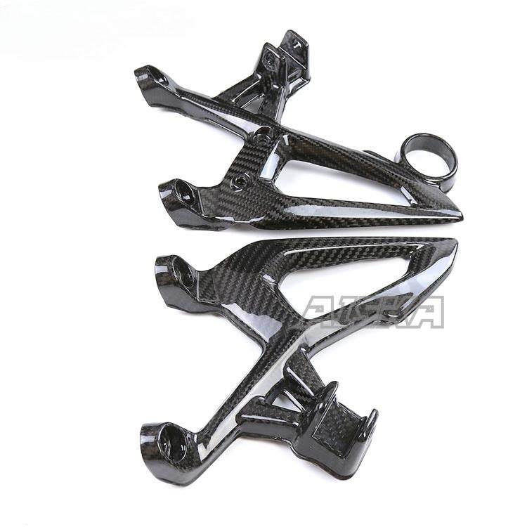 AISKA S1000R Accessories 3K Full Carbon Fiber Motorcycle Rear Rearset Adjustable Foot Pegs Heel Guards for BMW S1000R 2021-2024