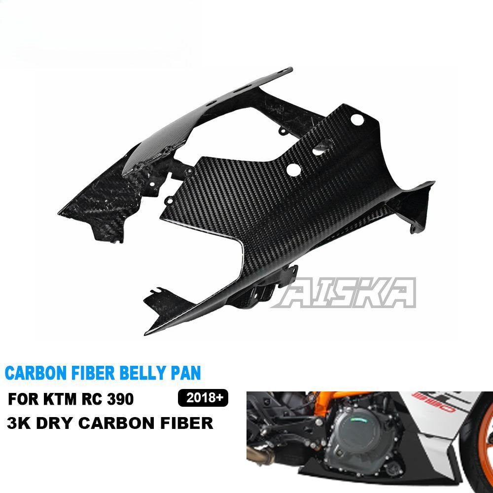 AISKA RC390 3K Dry Carbon Fiber Full Fairing Kits Motorcycle Lower Belly Pan for KTM RC 390 2018 2019 20220 2021 2022 2023 2024