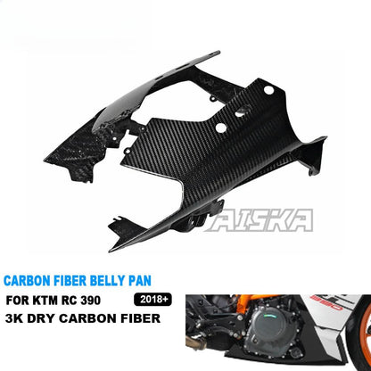 AISKA RC390 3K Dry Carbon Fiber Full Fairing Kits Motorcycle Lower Belly Pan for KTM RC 390 2018 2019 20220 2021 2022 2023 2024