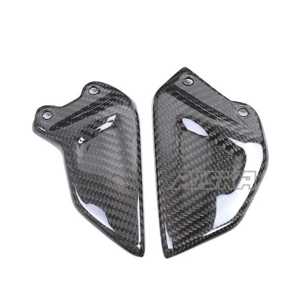 AISKA 3K Dry Carbon Fiber Motorcycle Heel Guards Rear Heel Plate Covers Protector for Honda CBR1000RR-R 2021 2022 2023 2024