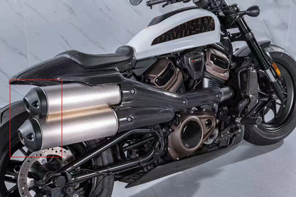 AISKA 3K Pure Carbon Fiber Motorcycle Accessories  Exhaust Tips Tail Section Cover for Harley Sportster S 1250 Fairing
