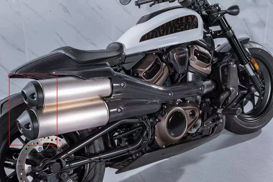 AISKA 3K Pure Carbon Fiber Motorcycle Accessories  Exhaust Tips Tail Section Cover for Harley Sportster S 1250 Fairing