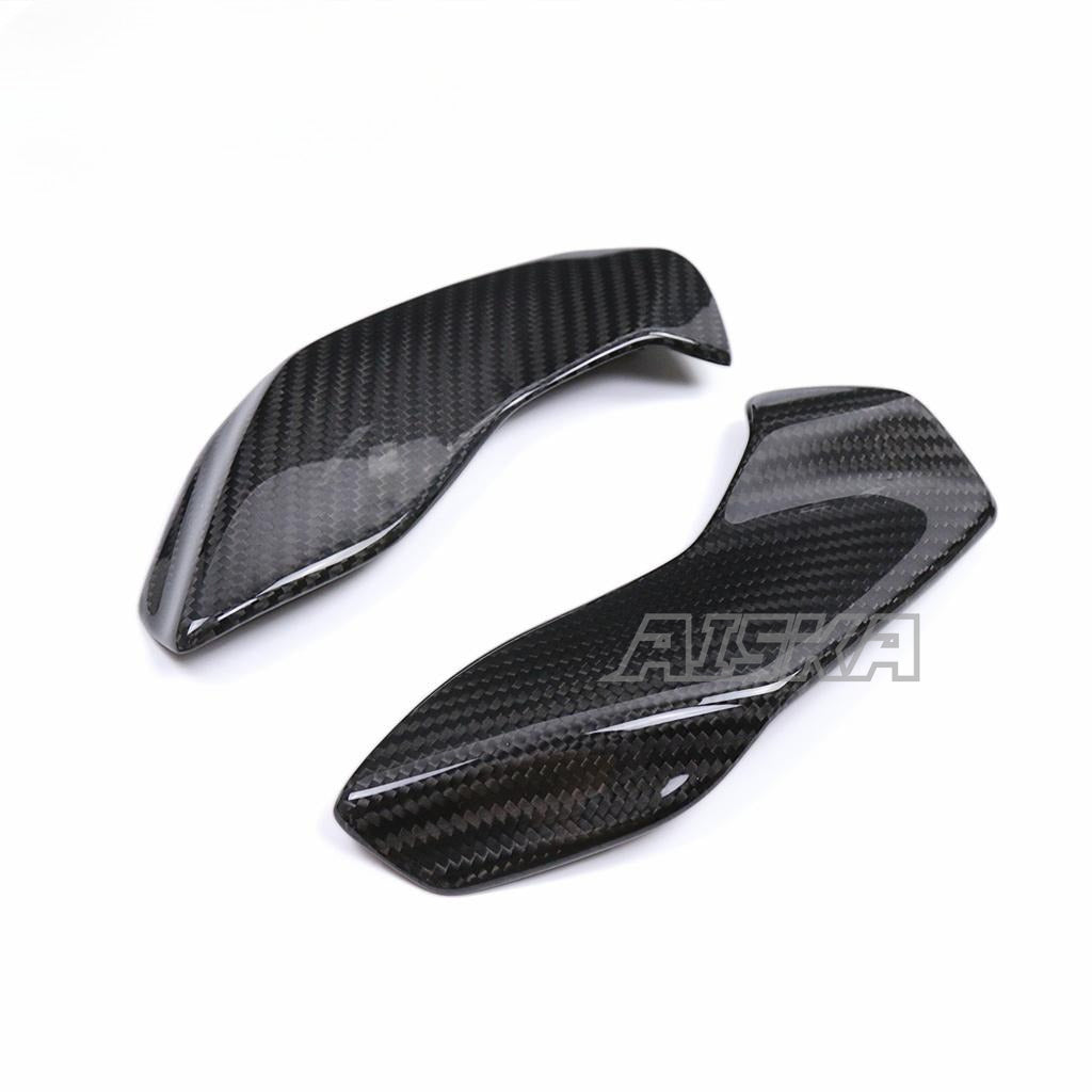AISKA Carbon Fiber Motorcycle Front Fairing Side Panels Side Headlight Panels Covers for Yamaha MT09 FZ09 2021-2023