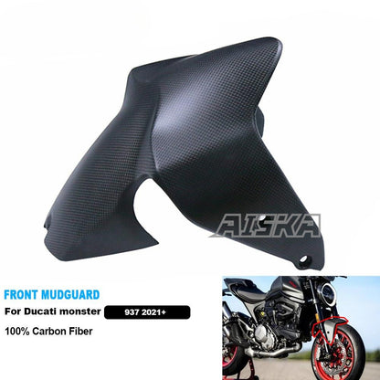 AISKA 100% Carbon Fiber Motorcycle Accessories Front Mudguard for Ducati Monster 937 2021+
