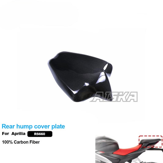 AISKA 100% 3K Full Dry Carbon Fiber Motorcycle Passenger Rear Seat Hood Fairing Hump Spoiler for Aprilia RS660 2021+