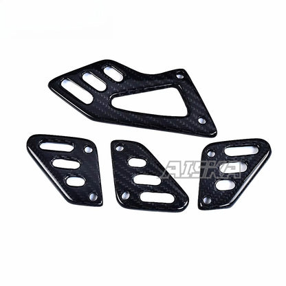 AISKA 100% 3K Pure All Dry Carbon Fiber Motorcycle Body Accessories Heel Guard Plates Fairing for Aprilia RSV4 Tuono V4 2021+