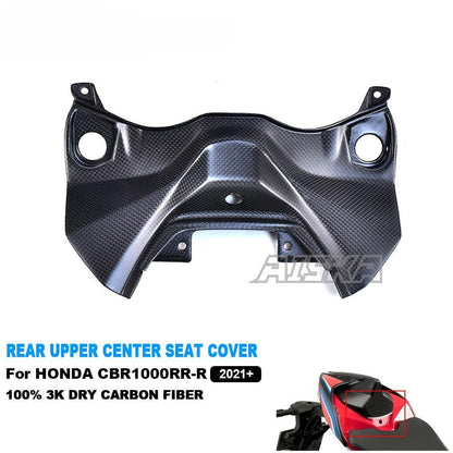AISKA 3K Dry Carbon Fiber Motorcycle Rear Upper Center Seat Cover Tail Light Fairing for Honda CBR1000RR-R 2021 2022 2023 2024