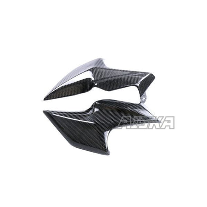 AISKA 3K Dry Carbon Fiber Motorcycle Accessories Front Side Nose Headlight Fairing Panel for Kawasaki Z900 2020-2024