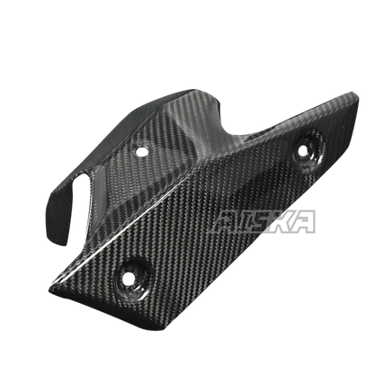 AISKA 3K Dry Carbon Fiber Motorcycle Exhaust Pipe Heat Shied Cover for Kawasaki Ninja ZX-6R 2019-2024