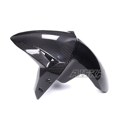 AISKA 3K Dry Carbon Fiber Motorcycle Front Fender Mudguard Tire Hugger for Kawasaki Ninja ZX-4R ZX-4RR ZX25R 2020-2024