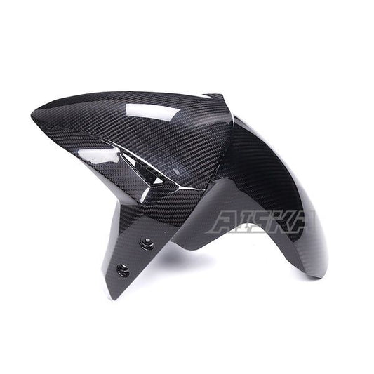 AISKA 3K Dry Carbon Fiber Motorcycle Front Fender Mudguard Tire Hugger for Kawasaki Ninja ZX-4R ZX-4RR ZX25R 2020-2024