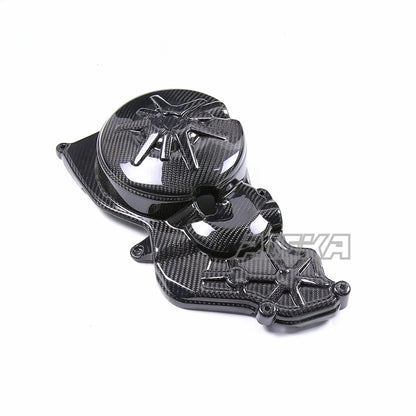 AISKA 100% 3K Pure Dry Carbon Fiber Motorcycle Fairing Body & Engine Accessories For Aprilia RSV4 Tuono V4 2021-2024 Includes Hood Sprocket Cover