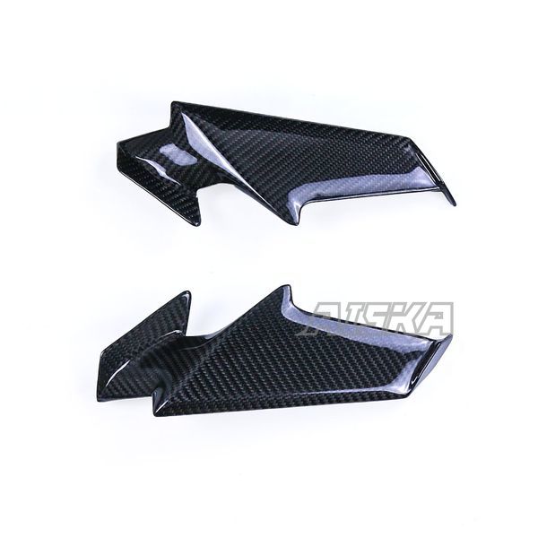 AISKA 100% 3K Dry Carbon Fiber Motorcycle Ninja 400 Accessories Fixed Wing Fairing Winglet for Kawasaki Ninja 400 2018-2024