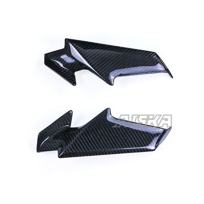 AISKA 100% 3K Dry Carbon Fiber Motorcycle Ninja 400 Accessories Fixed Wing Fairing Winglet for Kawasaki Ninja 400 2018-2024
