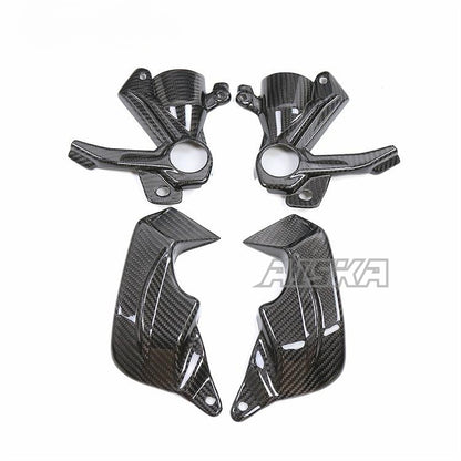 AISKA 100% 3K Dry Carbon Fiber Motorcycle Brake Caliper Cooling Air Ducts Radiator Cooler for BMW S1000RR M1000R HP4 2019-2022