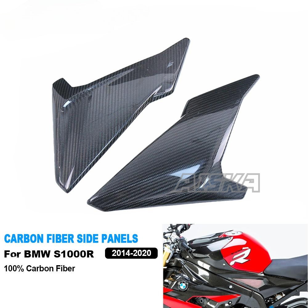 AISKA S1000R 100% 3K 3*3 Carbon Fiber Parts and Accessories Motorcycle Fuel Tank Side Panels Fairings for BMW S1000R 2014-2020