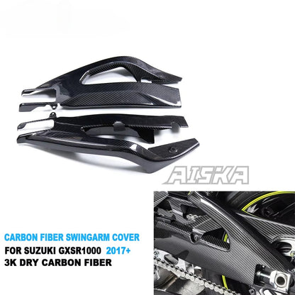 AISKA Real Prepreg Dry Carbon Fiber Swingarm Covers for Suzuki GSXR 1000 GSXR1000R GSXR1000RR 2017-2025