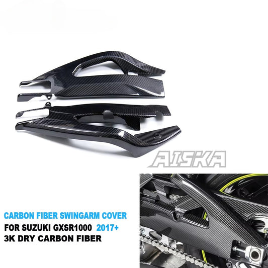 AISKA Real Prepreg Dry Carbon Fiber Swingarm Covers for Suzuki GSXR 1000 GSXR1000R GSXR1000RR 2017-2025