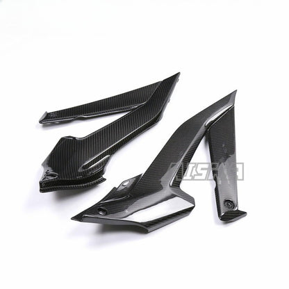 AISKA 100% Full Dry Carbon Fiber Rear Seat Side Panel Full Carbon Fiber Seat Side Tank Side Fairing for Yamaha R3 2022 2023 2024