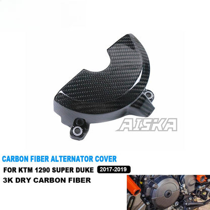 AISKA 1290 Super Duke 3K Dry Carbon Fiber Motorcycle Accessories Alternator Cover for KTM 1290 Super Duke R 2017 2018 2019