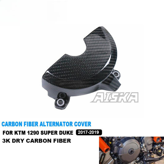 AISKA 1290 Super Duke 3K Dry Carbon Fiber Motorcycle Accessories Alternator Cover for KTM 1290 Super Duke R 2017 2018 2019