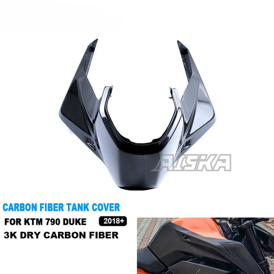 AISKA 790 890 Duke 3K Dry Carbon Fiber Motorcycle Front Fuel Tank Cover Panel Fairing for KTM 790 890 Duke 2018-2024
