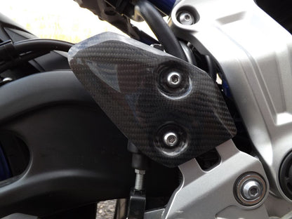 AISKA 100% Dry Carbon Fiber Motorcycle Fairings Motorcycle Heel Guard Cover for Yamaha MT07 MT-07 2014-2017